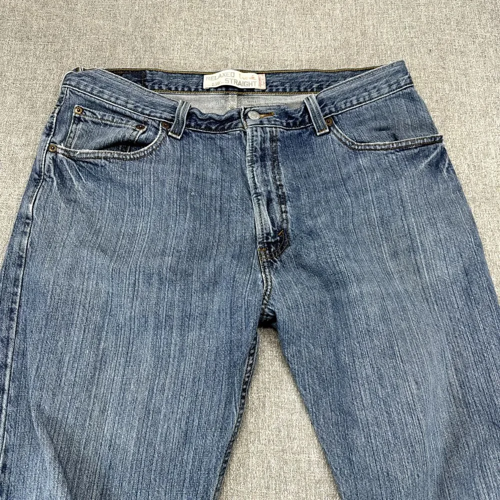Levis 559 Jeans Mens 36x30 Blue Relaxed‎ Straight Denim Light Wash Workwear